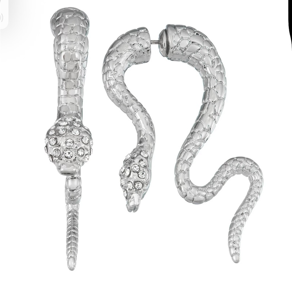 Simply Vera Vera Wang Silver Crystal Snake Earrings